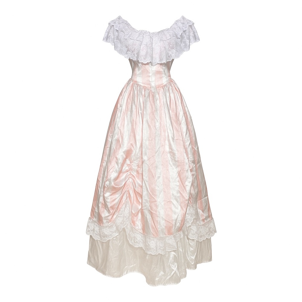 Gunne Sax Pink and Cream Kids Costume‎